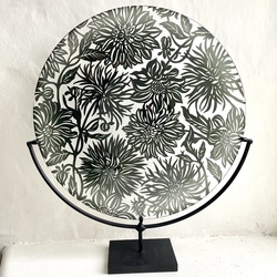 Louise Hawkins | Dahlia Platter | Loco Glass Ltd - British Handmade Glass